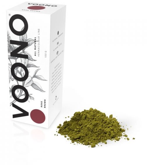 VOONO Rose brown 100 g Henna na vlasy