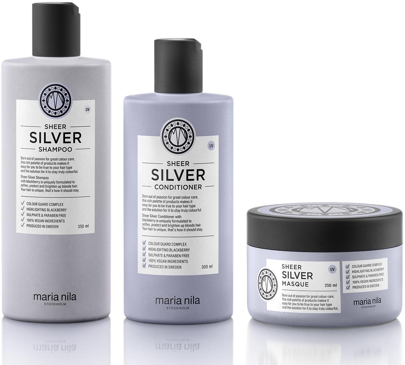 MARIA NILA Sheer Silver Set 900 ml Sada vlasovej kozmetiky