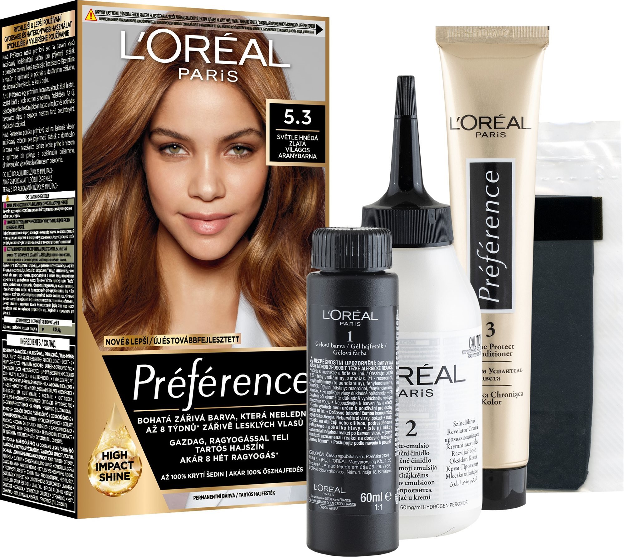 ĽORÉAL PARIS Préférence 5.3. Virginia Svetlá hnedá zlatá 174 ml...