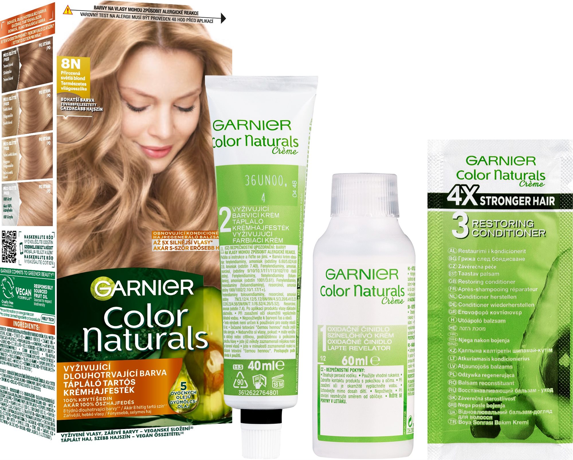 Garnier Color Naturals permanentná farba na vlasy 8N Prirodzená...