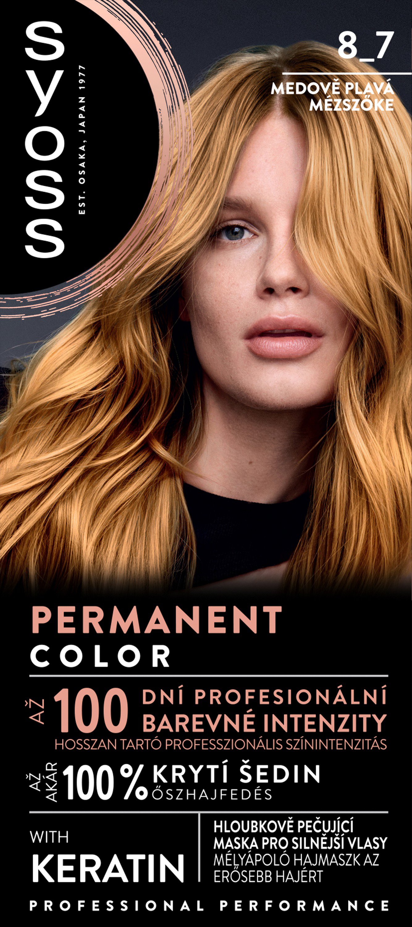 SYOSS Color 8-7 Medovo plavá (50 ml) Farba na vlasy