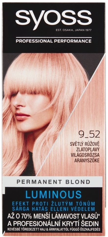 SYOSS Color 9-52 Svetloružová zlatoplavá (50 ml) Farba na vlasy