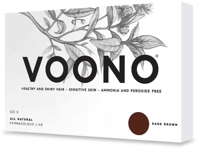 VOONO Dark brown 500 g Henna na vlasy