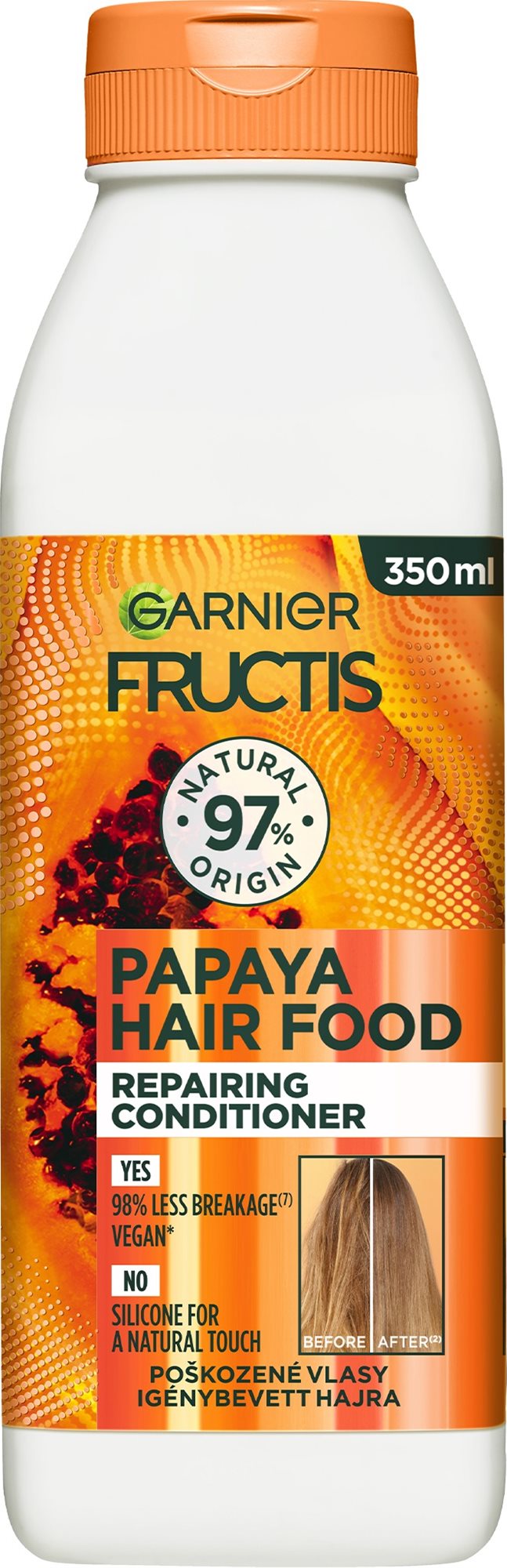 GARNIER Fructis Hair Food Papaya balzsam 350 ml Kondicionáló