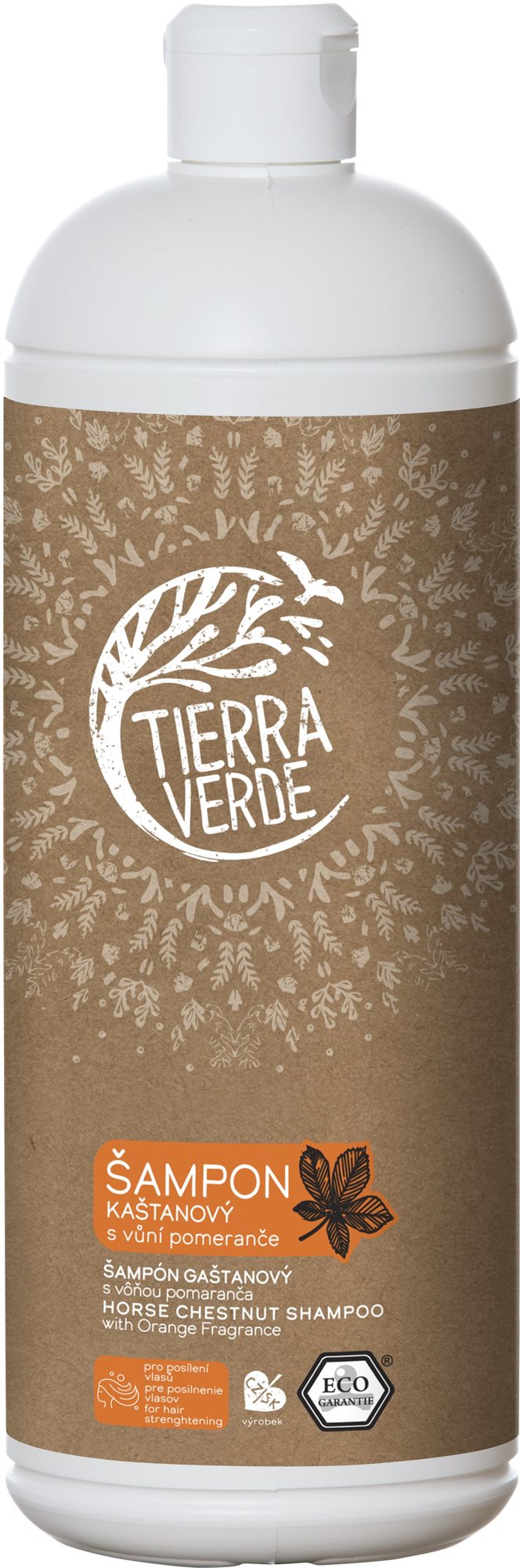 TIERRA VERDE Šampón Gaštanový s vôňou pomaranča 1000 ml Prírodný...