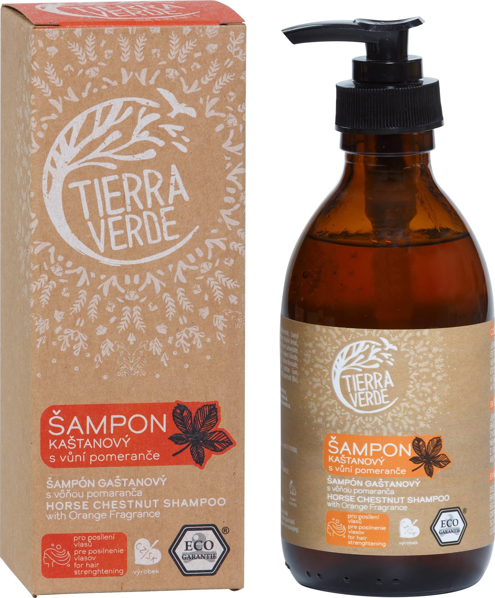 TIERRA VERDE Šampón Gaštanový s vôňou pomaranča 230 ml Prírodný...