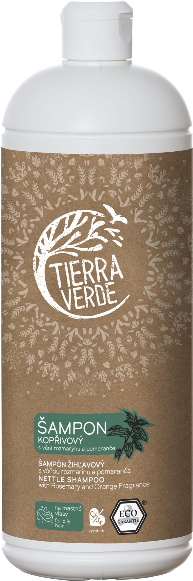 TIERRA VERDE Šampón Žihľavový s vôňou rozmarínu a pomaranča 1000 ml...