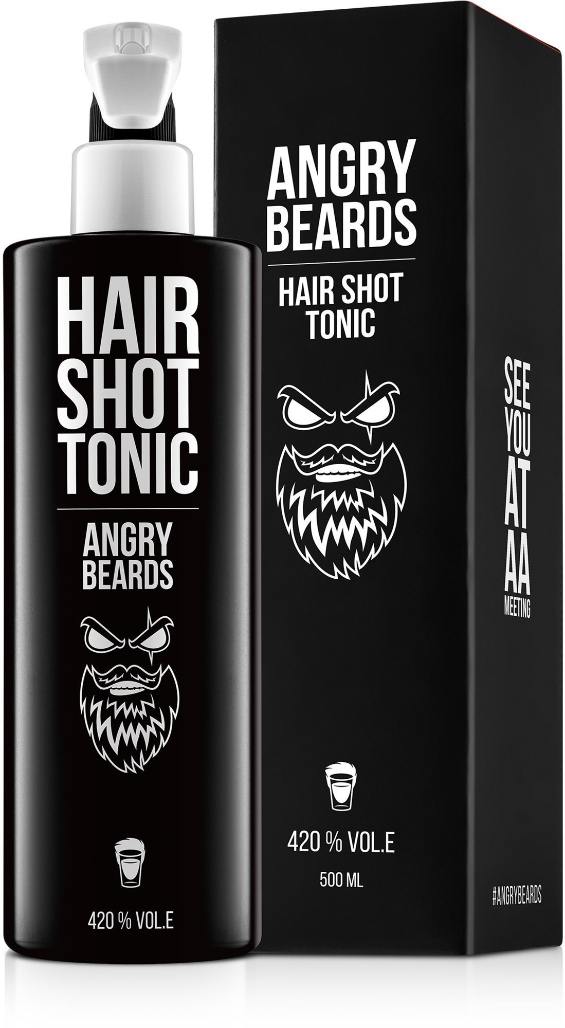 ANGRY BEARDS Hair shot Tonikum na vlasy 500 ml Vlasové tonikum