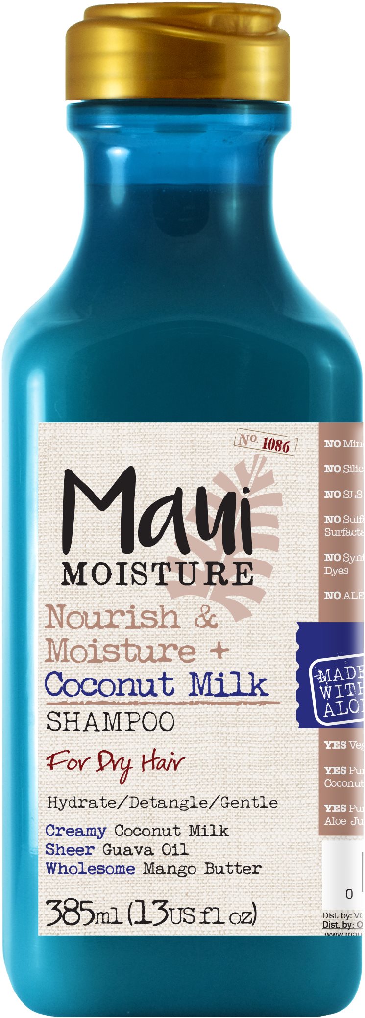 MAUI MOISTURE Coconut Milk Dry Hair Shampoo 385 ml Šampón