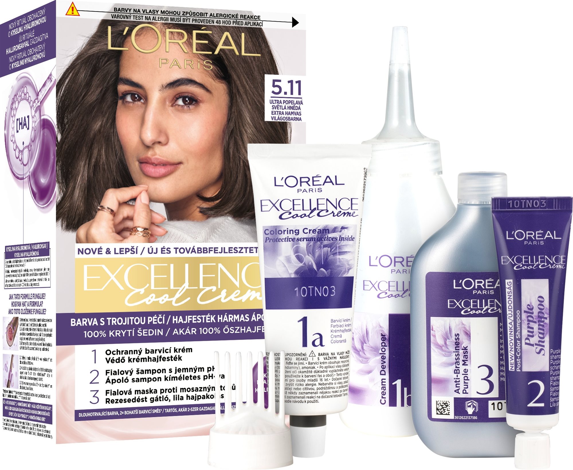 ĽORÉAL PARIS Excellence Cool Creme 5.11 Ultra popolavá svetlá hnedá...