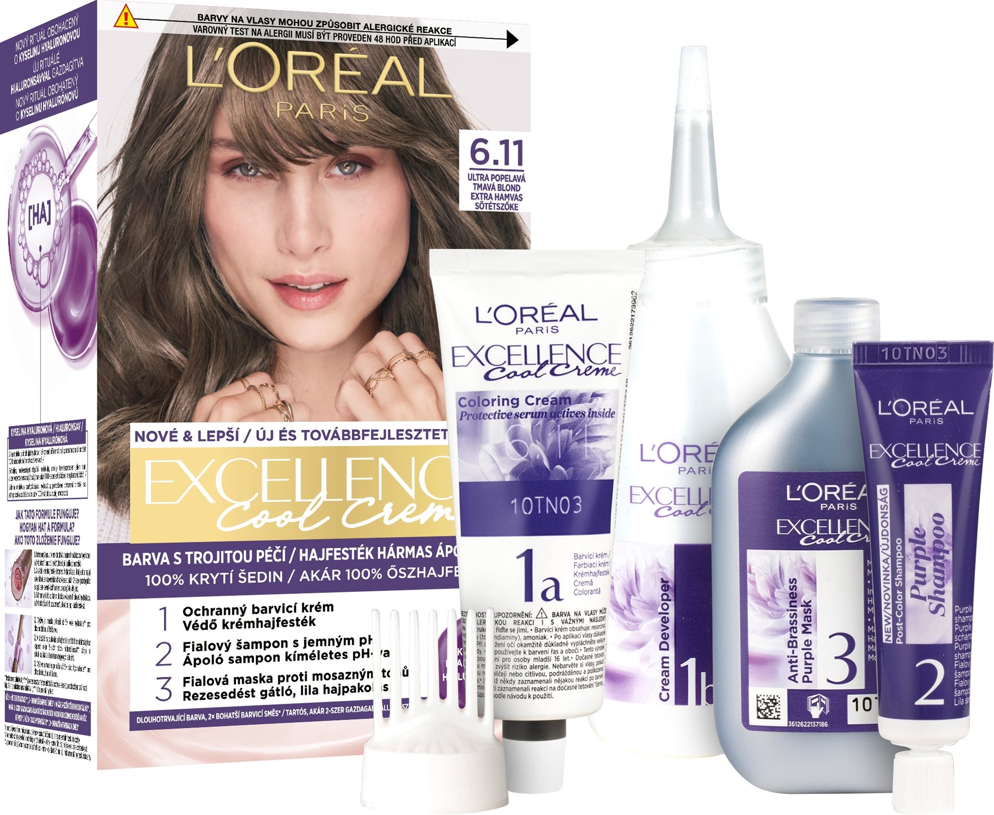 ĽORÉAL PARIS Excellence Cool Creme 6.11 Ultra popolavá tmavá blond...