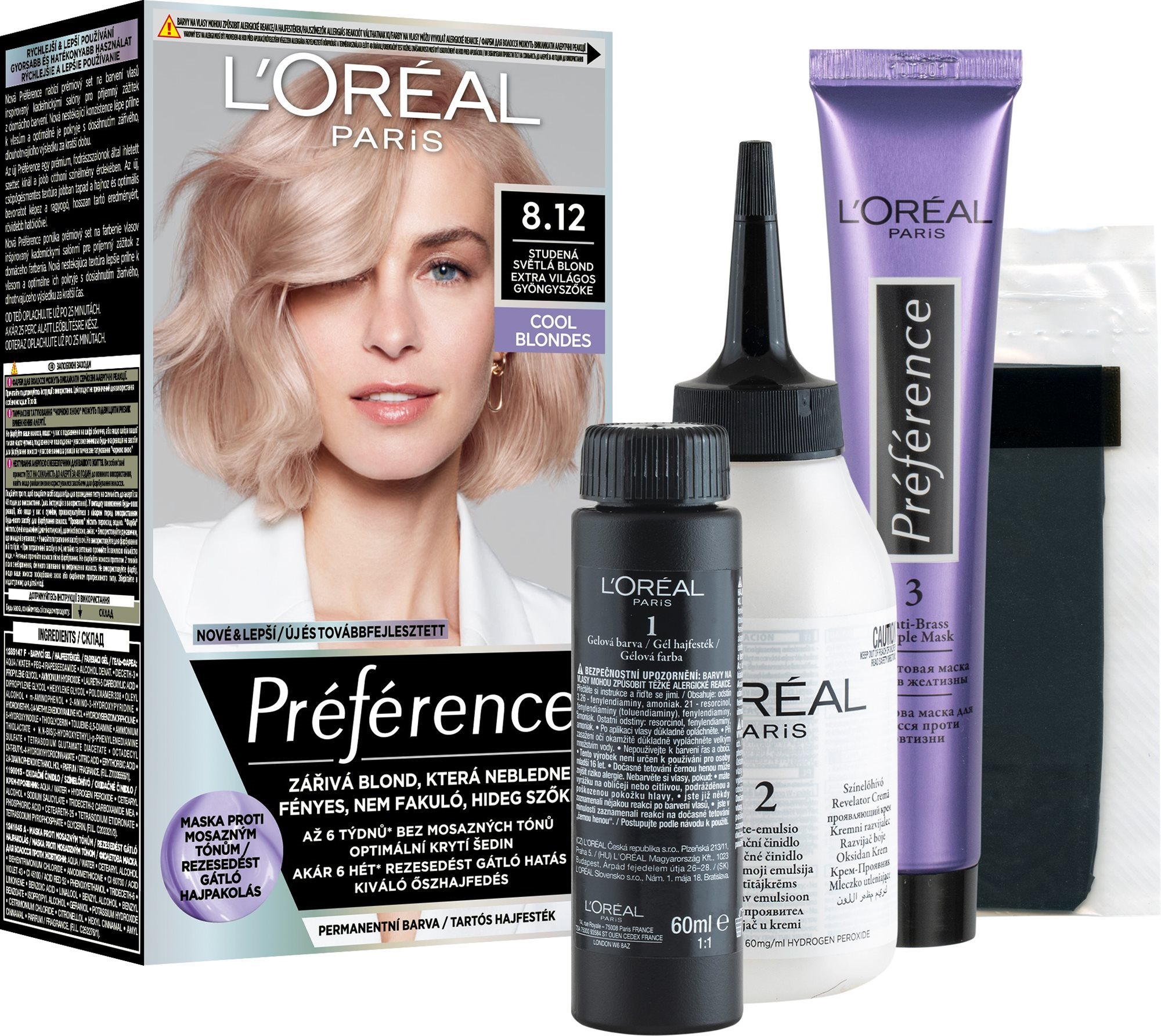 ĽORÉAL PARIS Préférence 8.12 Alaska Studená svetlá blond Farba na...