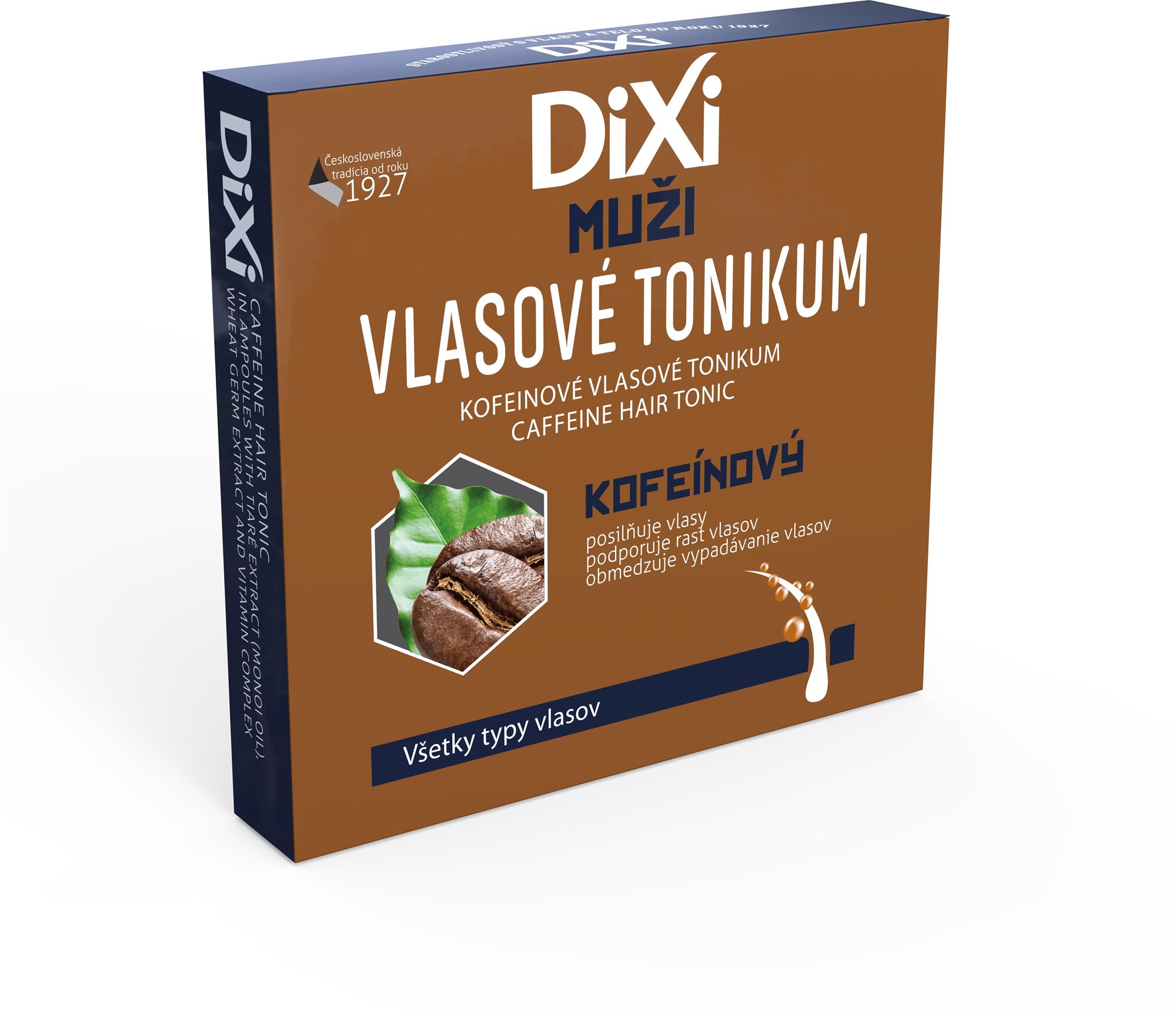 DIXI Vlasové tonikum kofeínové pre mužov 6× 10 ml Vlasové tonikum