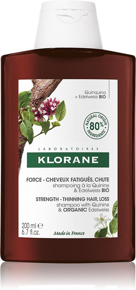 KLORANE Šampón s chinínom a BIO plesnivcom alpínskym 200 ml Šampón