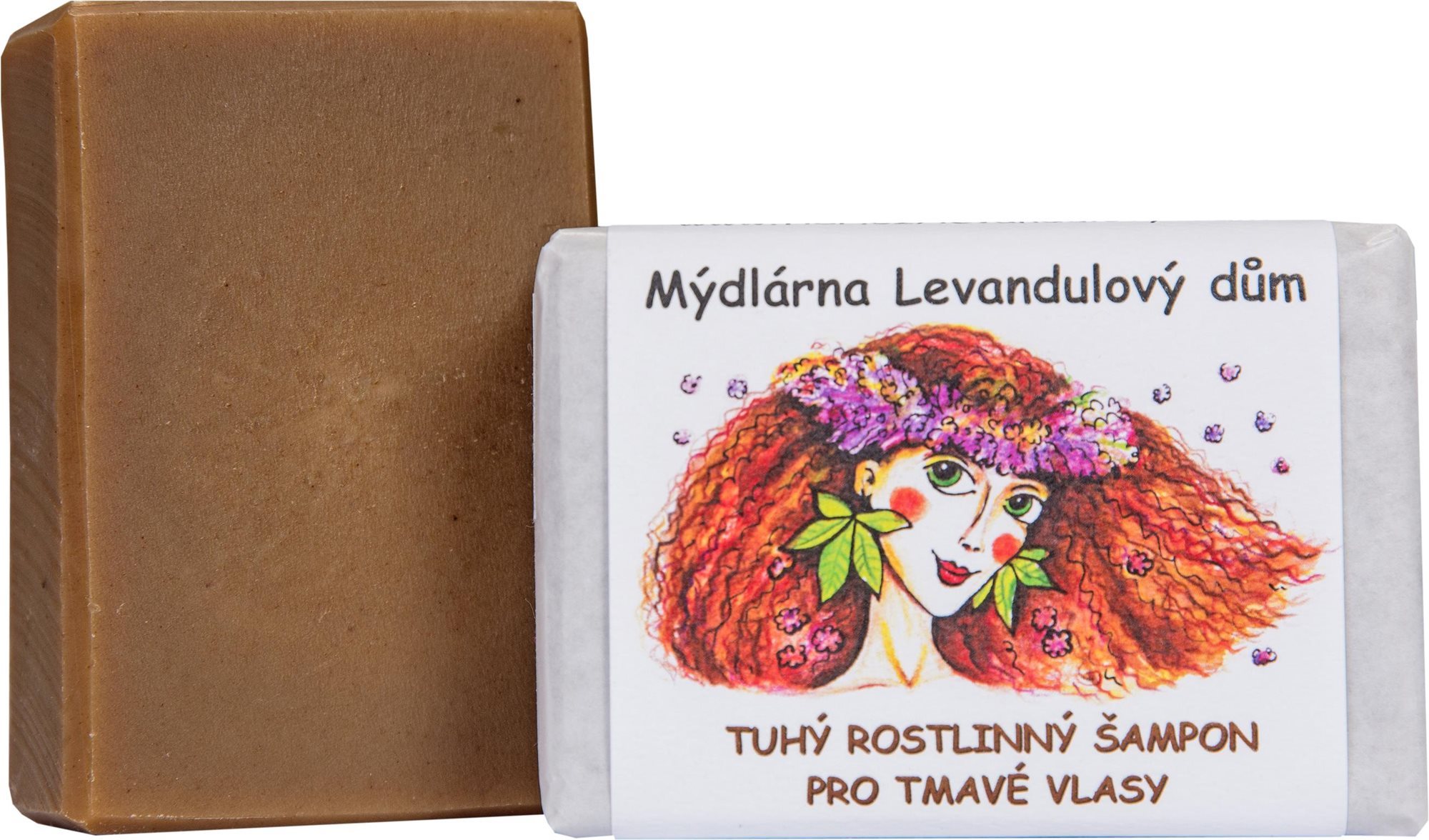 LEVANDULOVÝ DŮM Tuhý šampon pro tmavé vlasy 120 g Tuhý šampon