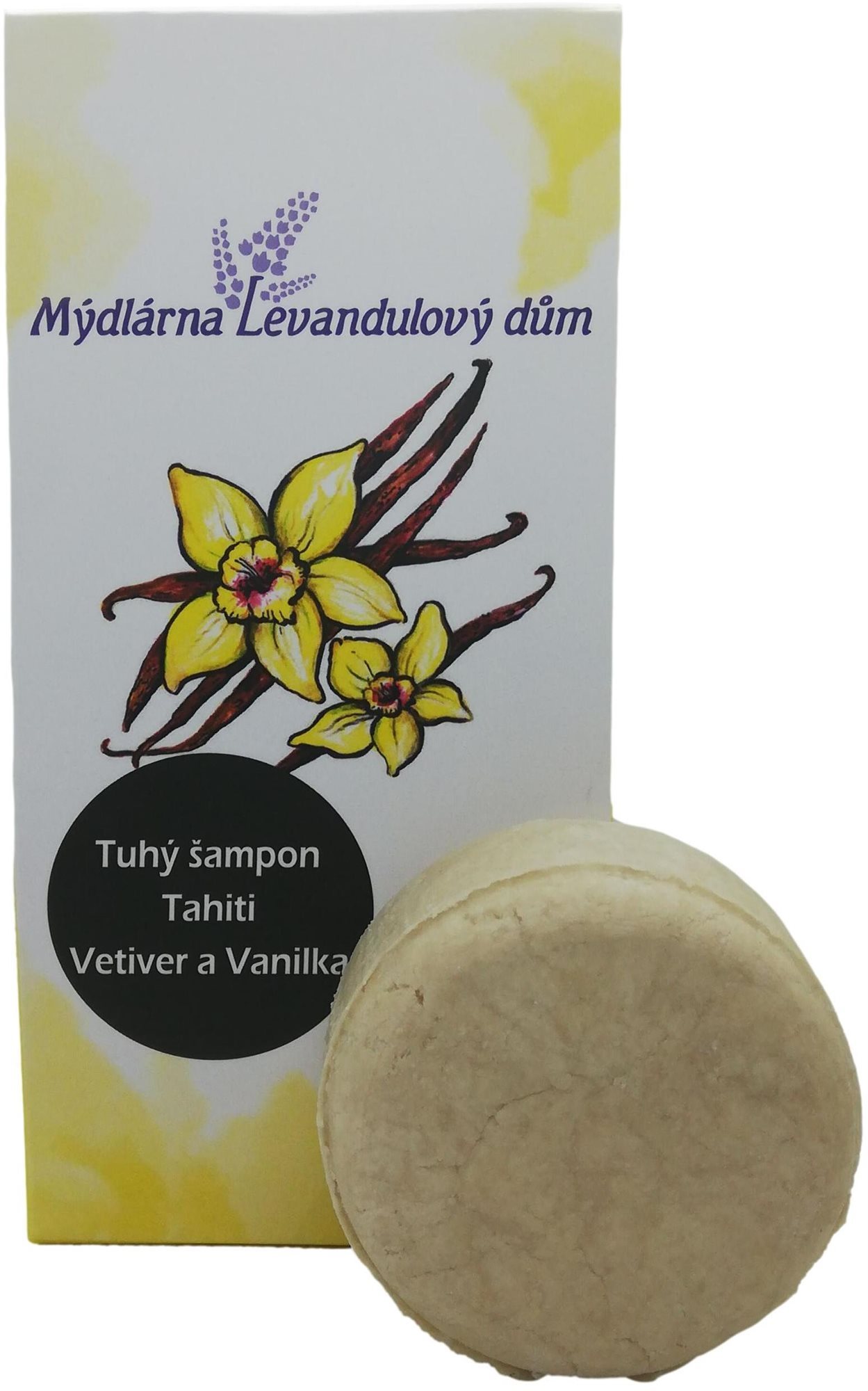 LEVANDULOVÝ DŮM Tuhý šampon Tahiti (Vetiver a Vanilka) Tuhý šampon