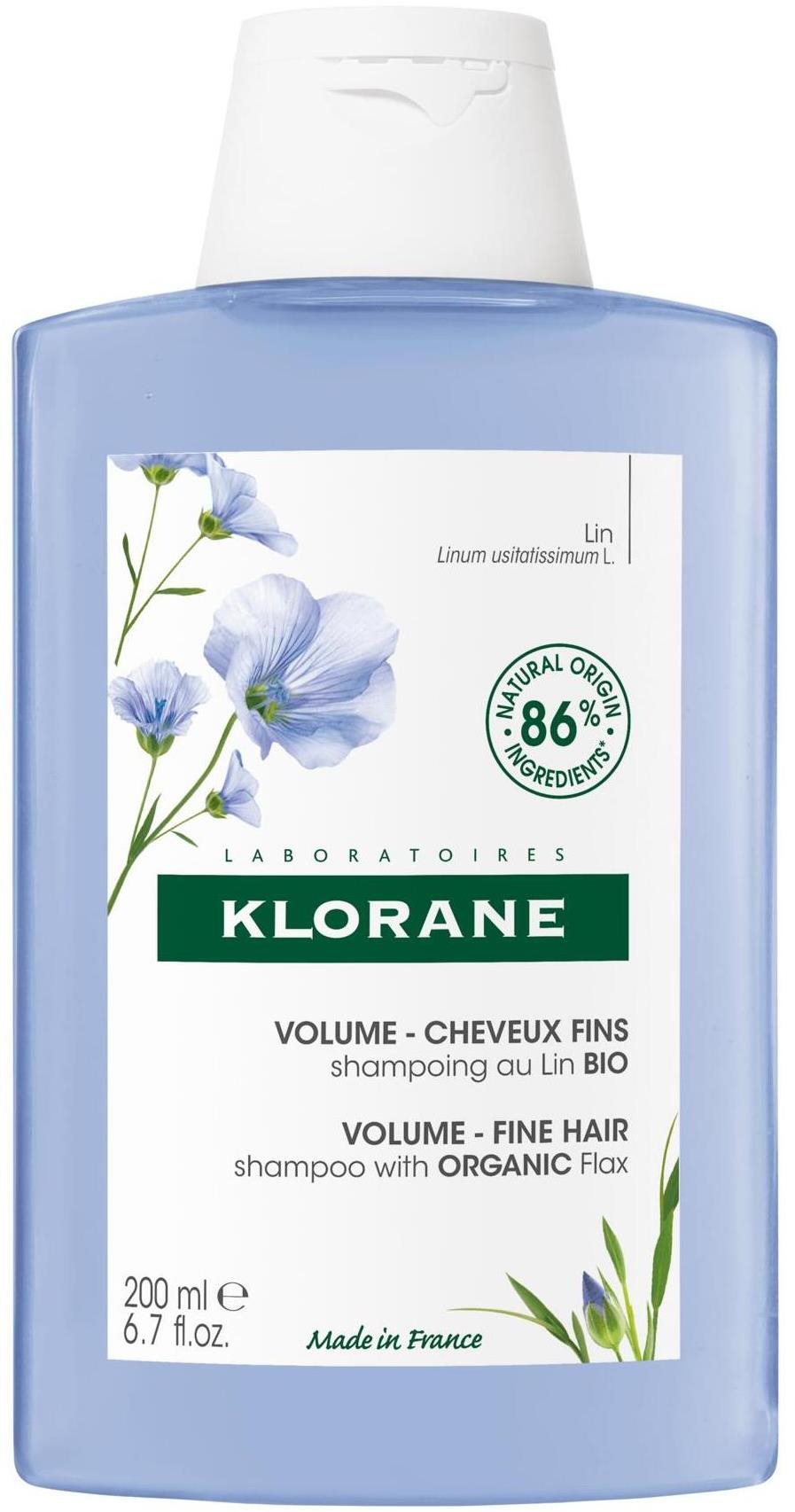 KLORANE Sampon BIO Len kivonattal - Volume 200 ml Sampon