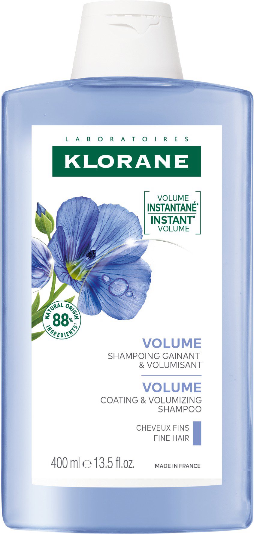 KLORANE Šampon s BIO lnem - Volume 400 ml Šampon