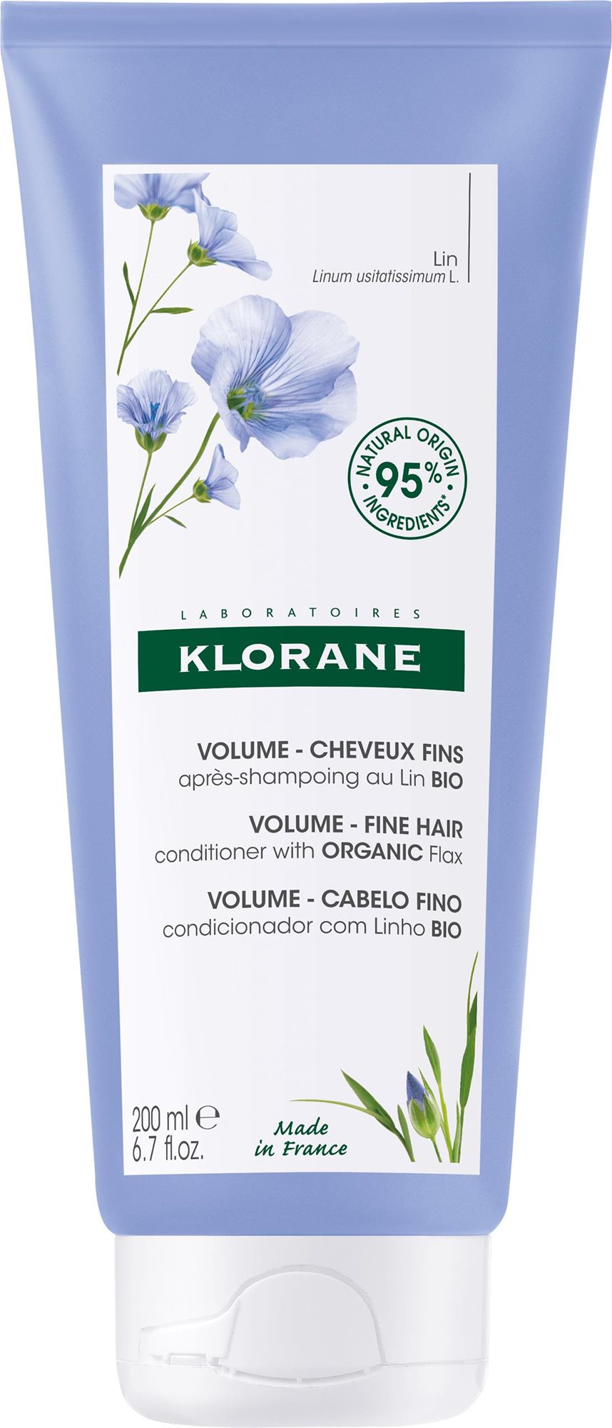 KLORANE Balzam s BIO ľanom – Volume 200 ml Kondicionér