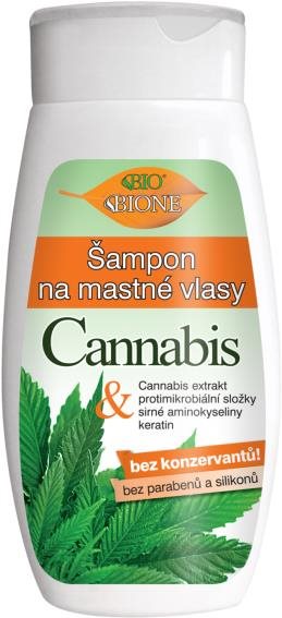 BIONE COSMETICS Bio Cannabis Sampon zsíros hajra 260 ml Sampon