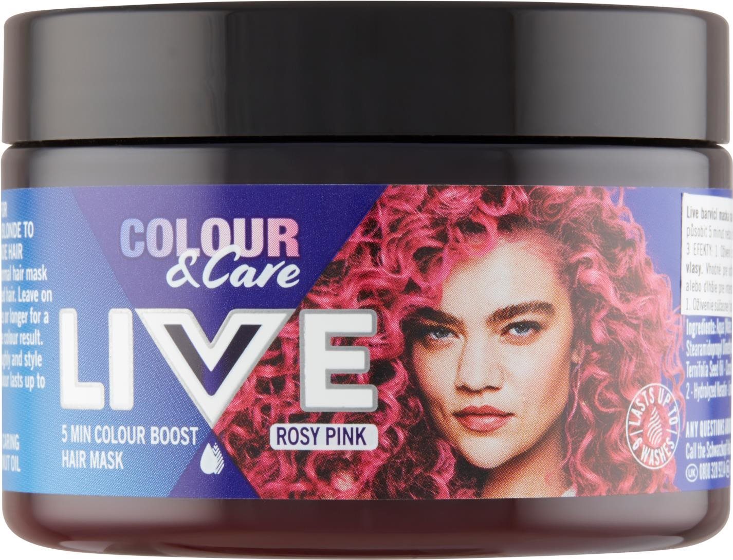 SCHWARZKOPF LIVE Farbiaca maska na vlasy Rosy Pink 150 ml Maska na...