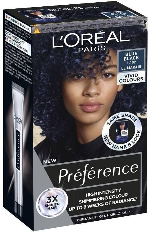 ĽORÉAL PARIS Préférence Vivid Colors 1.102 Le Marais Farba na vlasy