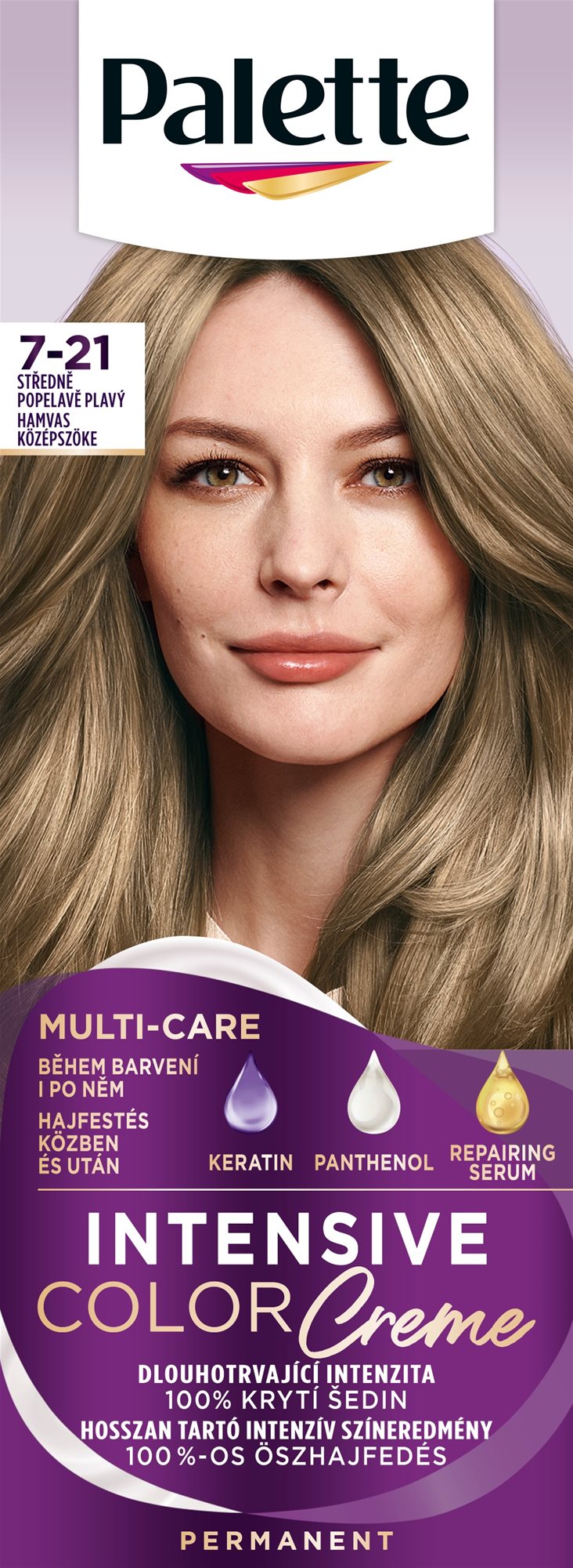 SCHWARZKOPF PALETTE Intensive Color Creme 7-21 Stredno-popolová...