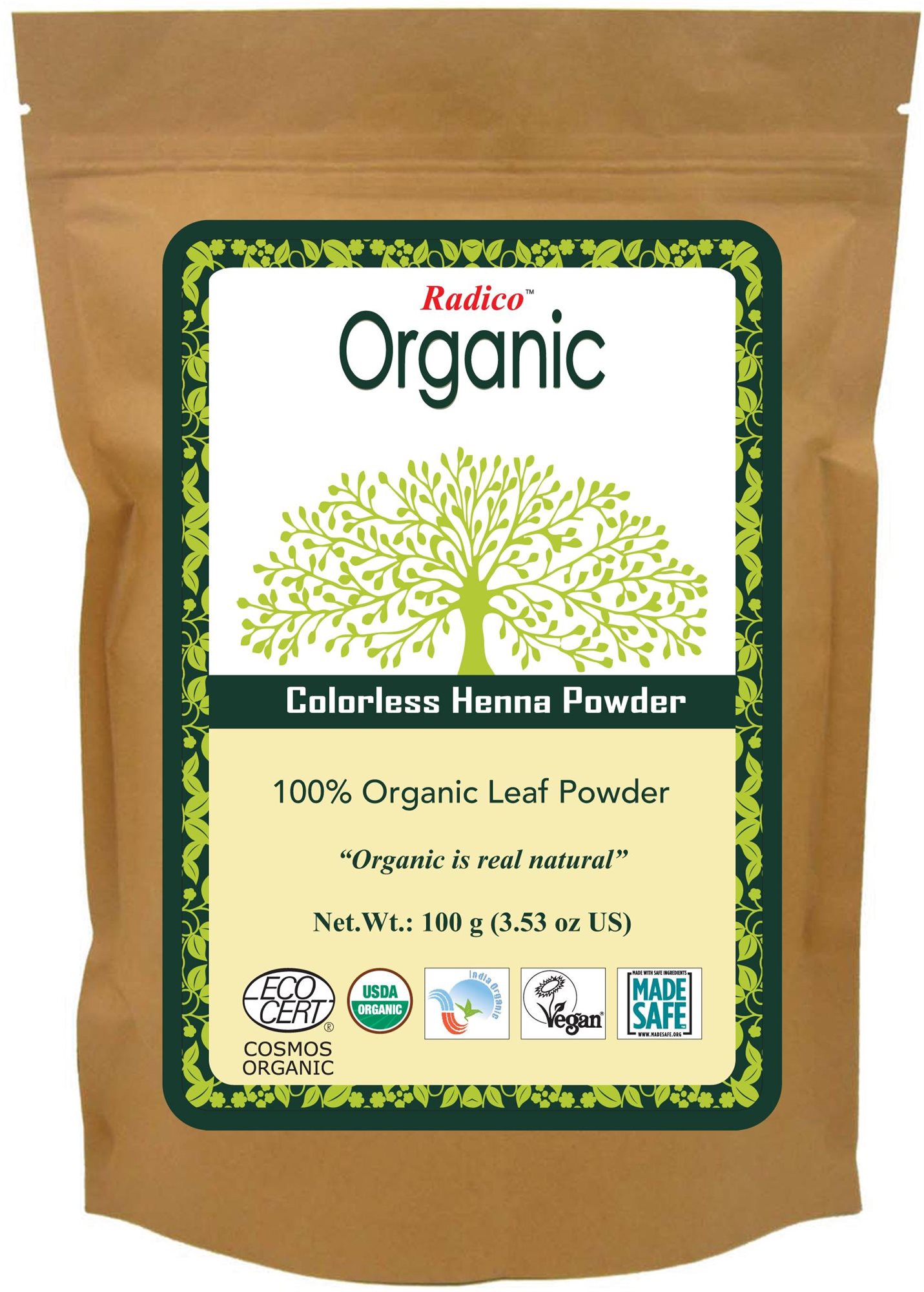 RADICO Neutrální henna BIO 100 g Vlasová kúra