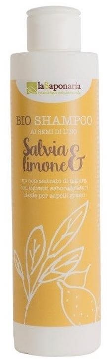 LASAPONARIA Šampon se šalvějí a citrónem BIO 200 ml Šampon