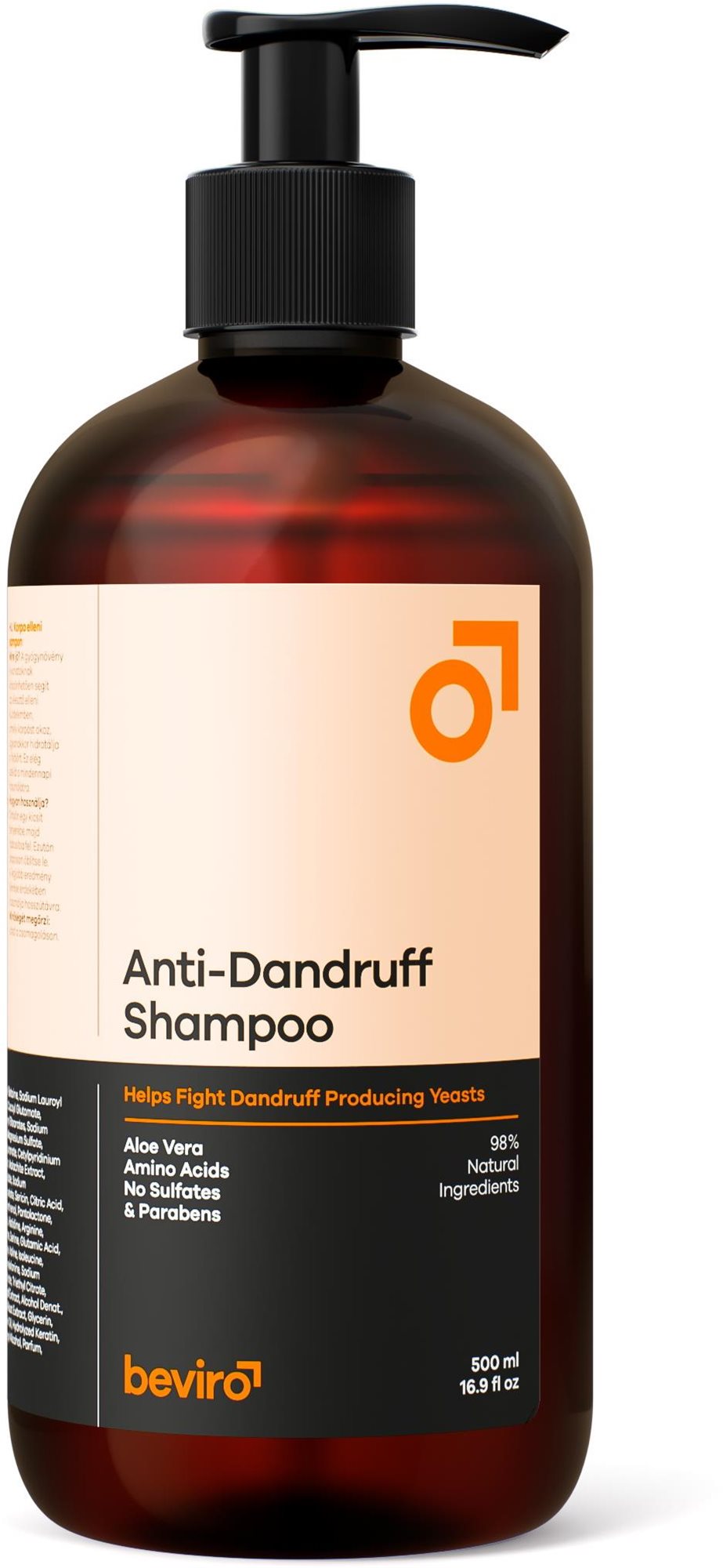 BEVIRO Prírodný šampón proti lupinám 500 ml Šampón