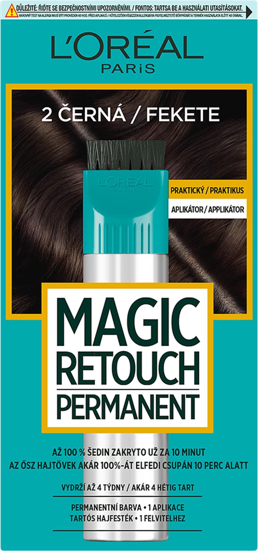ĽORÉAL PARIS Magic Retouch Permanent 2 Čierna Farba na vlasy