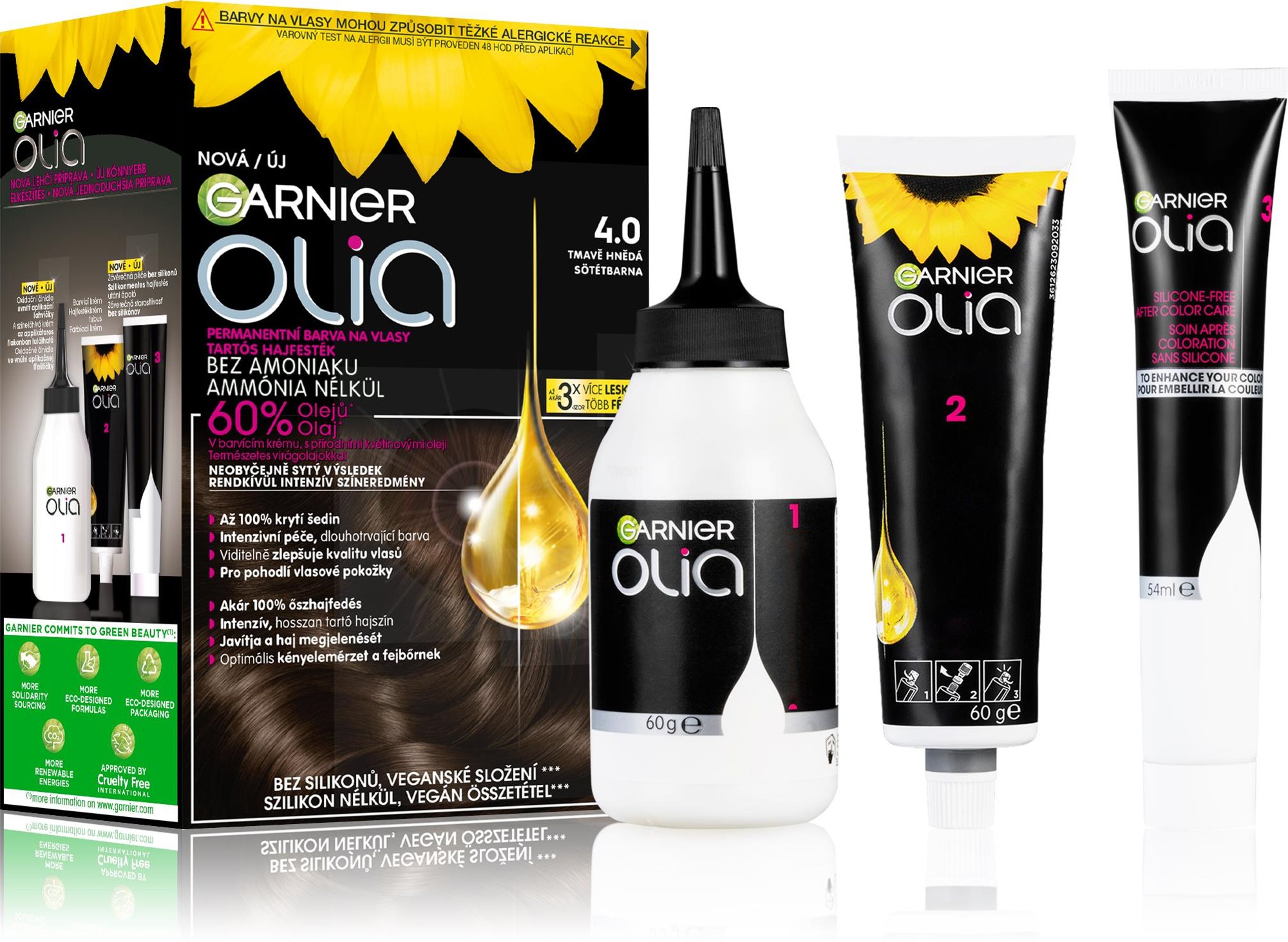 GARNIER Olia 4.0 Tmavohnedá Farba na vlasy