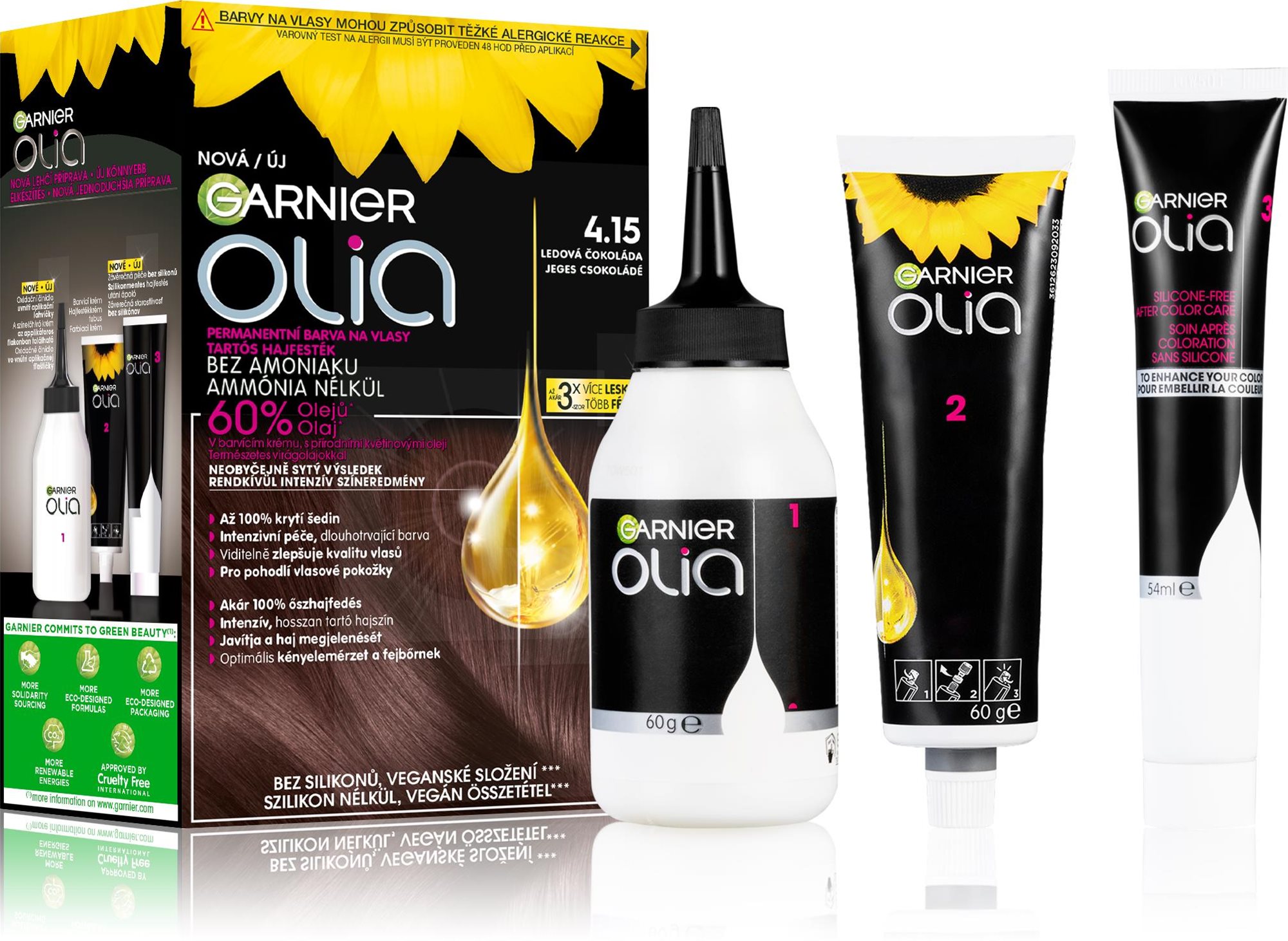 GARNIER Olia 4.15 Jeges csokoládé Hajfesték