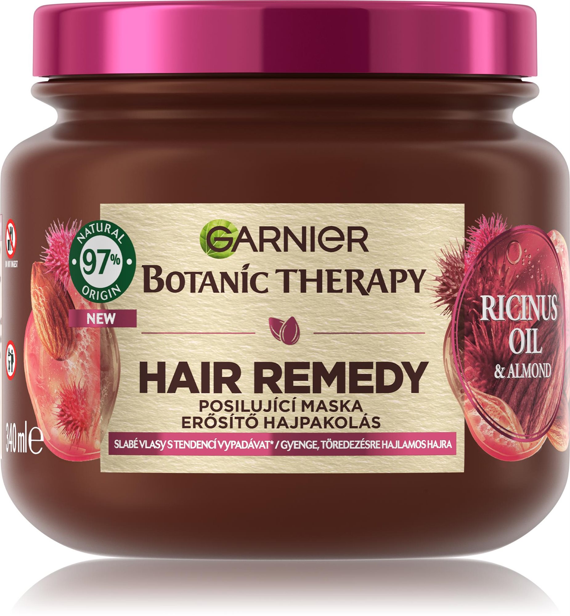 GARNIER Botanic Therapy Hair Remedy Ricinus Oil Almond 340 ml Maska...