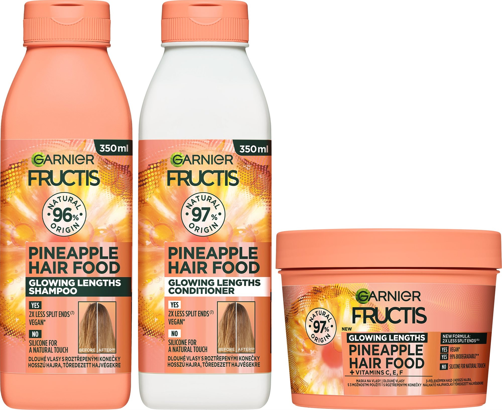 GARNIER Fructis Hair Food Pineapple Súprava 1100 ml Sada vlasovej...