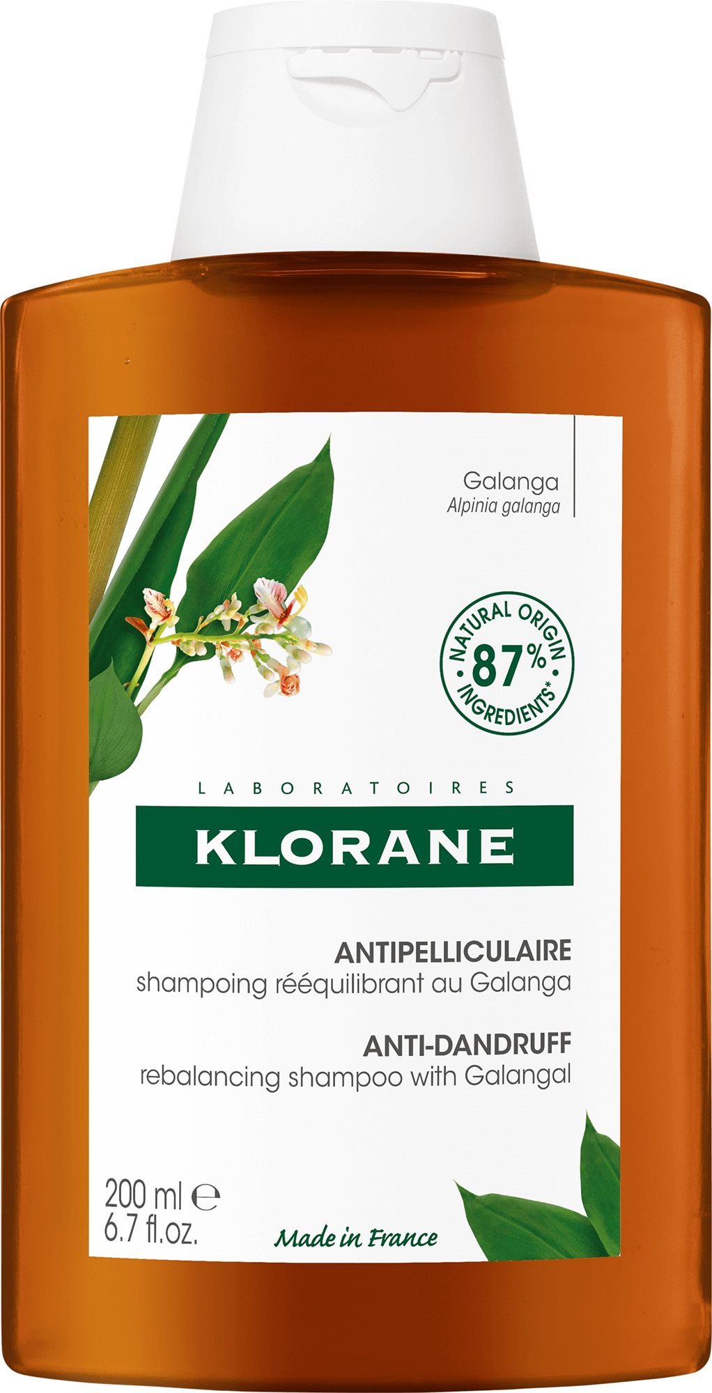 KLORANE Korpásodás elleni sampon galangállal 200 ml Sampon