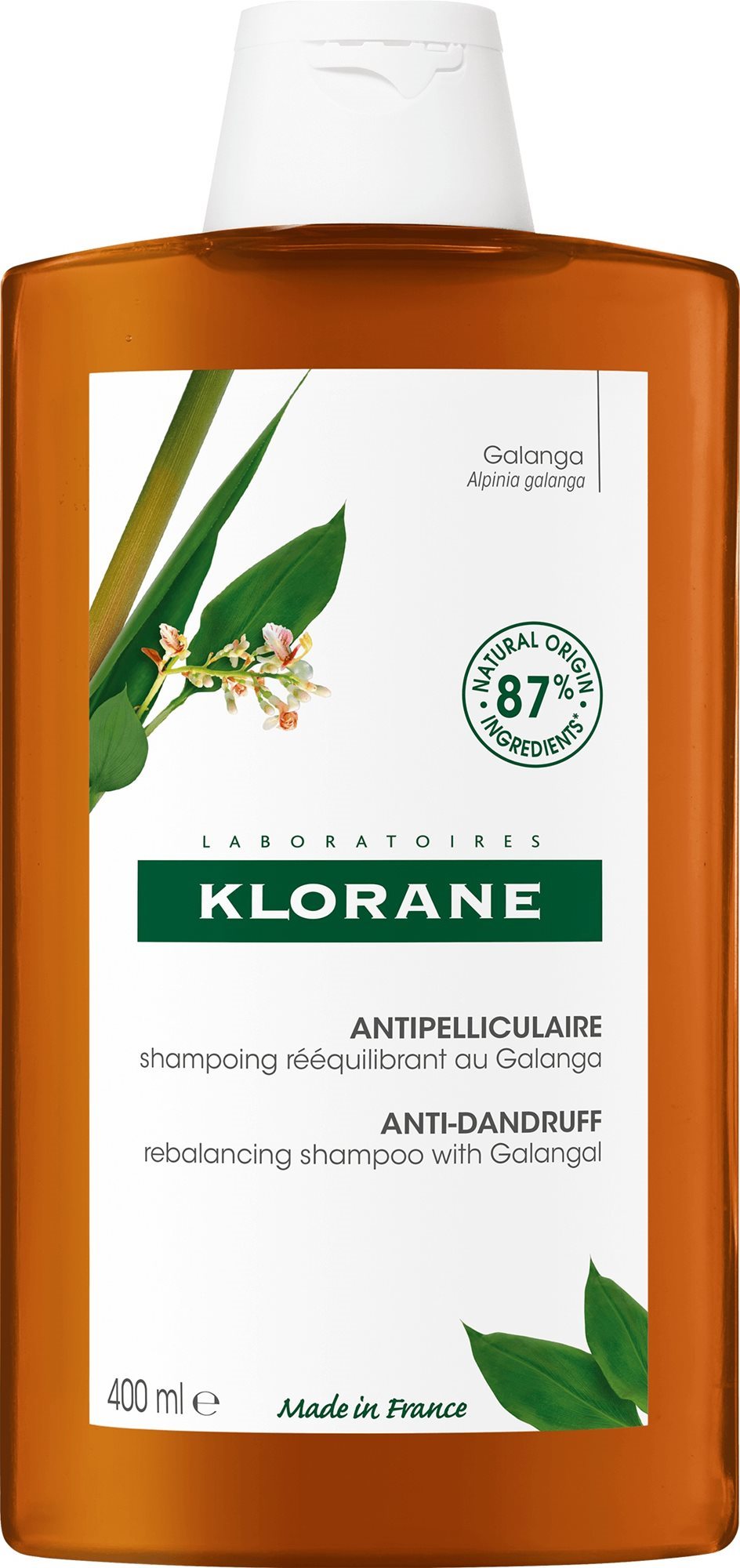 KLORANE Šampón proti lupinám s galangalom 400 ml Šampón