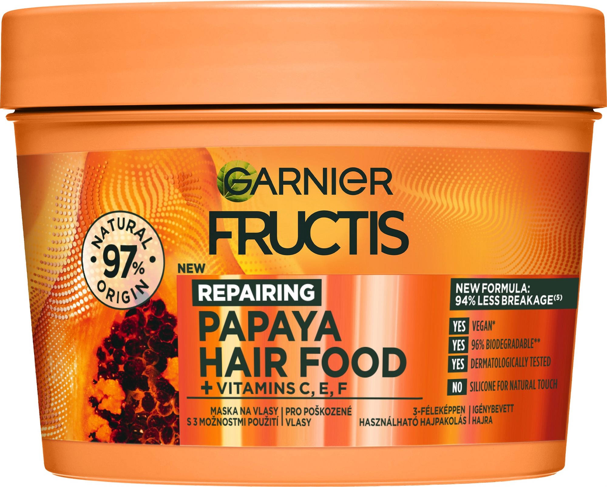 GARNIER Fructis Hair Food Papaya regeneračná maska 400 ml Maska na...