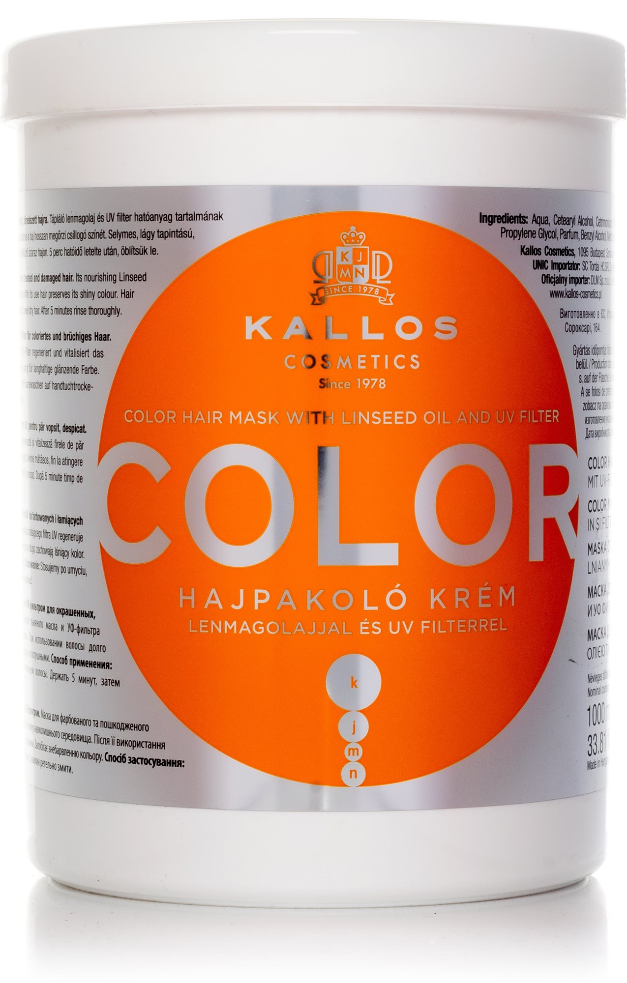 KALLOS Color Mask 1 000 ml Maska na vlasy