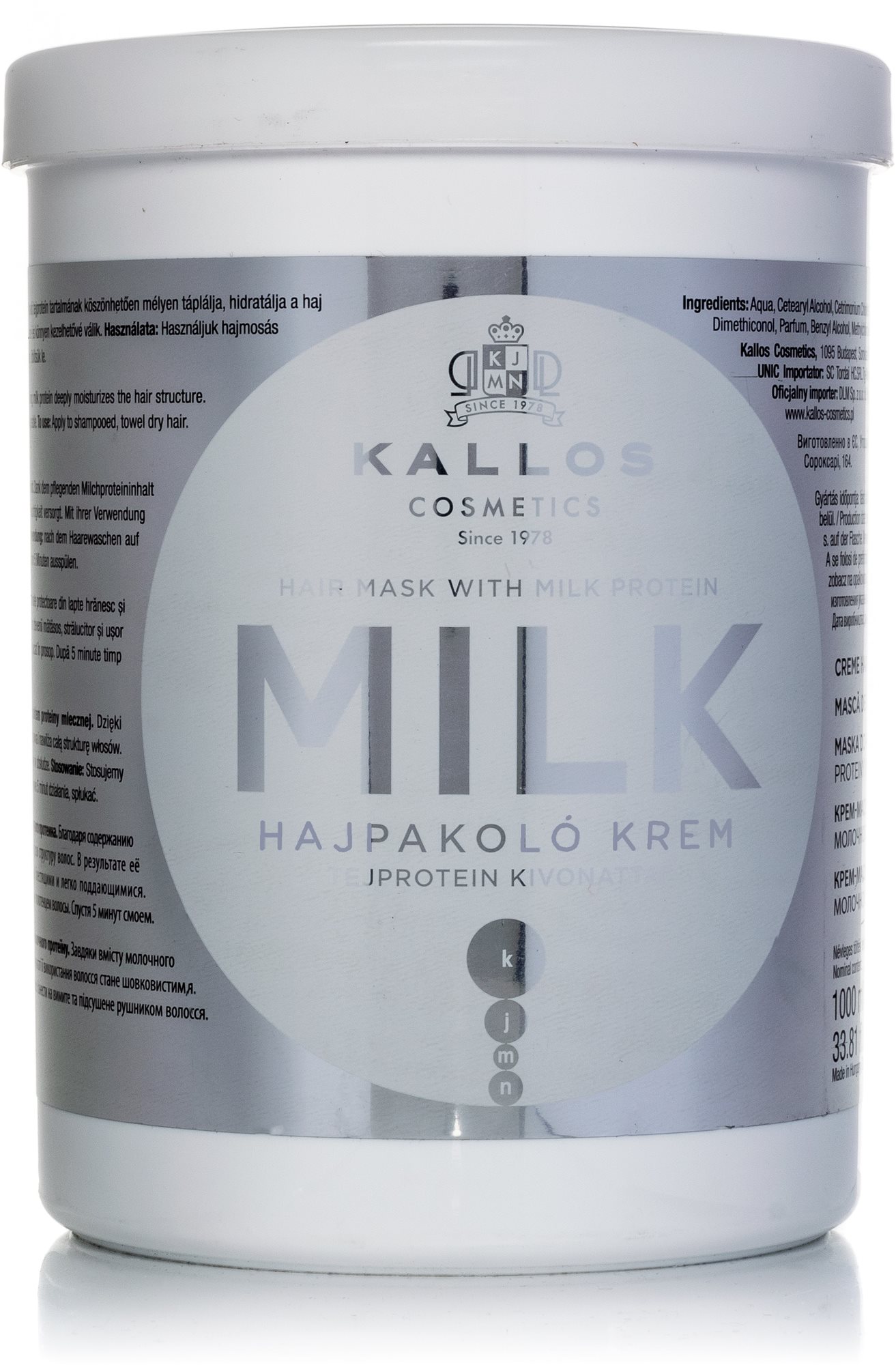 KALLOS Milk Mask 1 000 ml Maska na vlasy