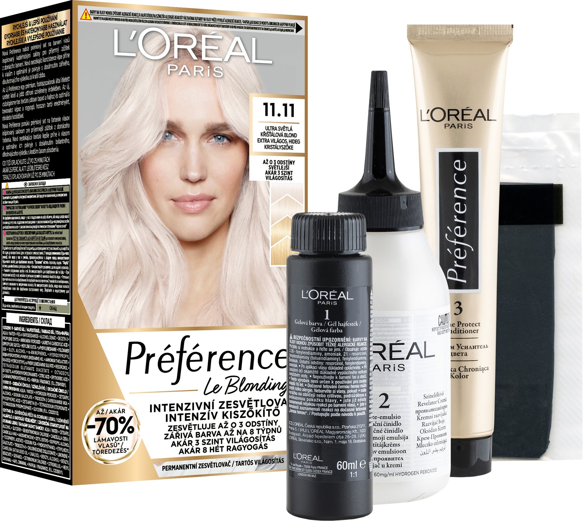 Farba na vlasy L'ORÉAL PARIS Preférence Le Blonding 11.11 Ultra...