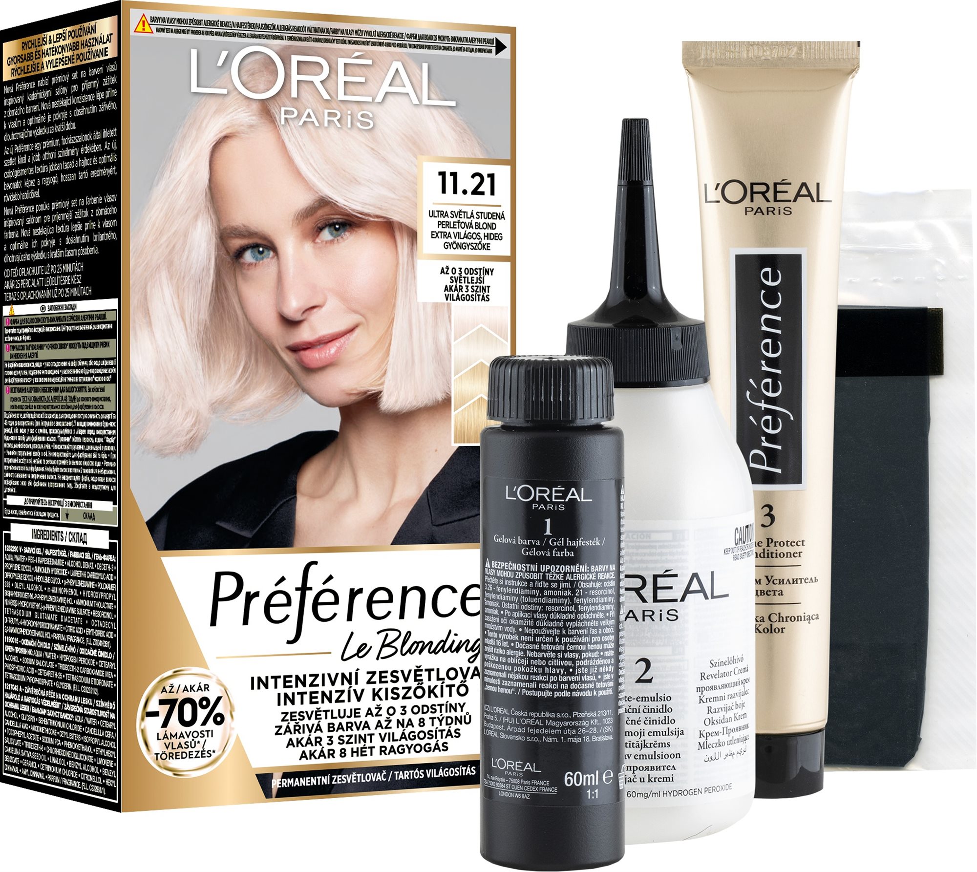 L'ORÉAL PARIS Preférence Le Blonding 11.21 Ultra világos...