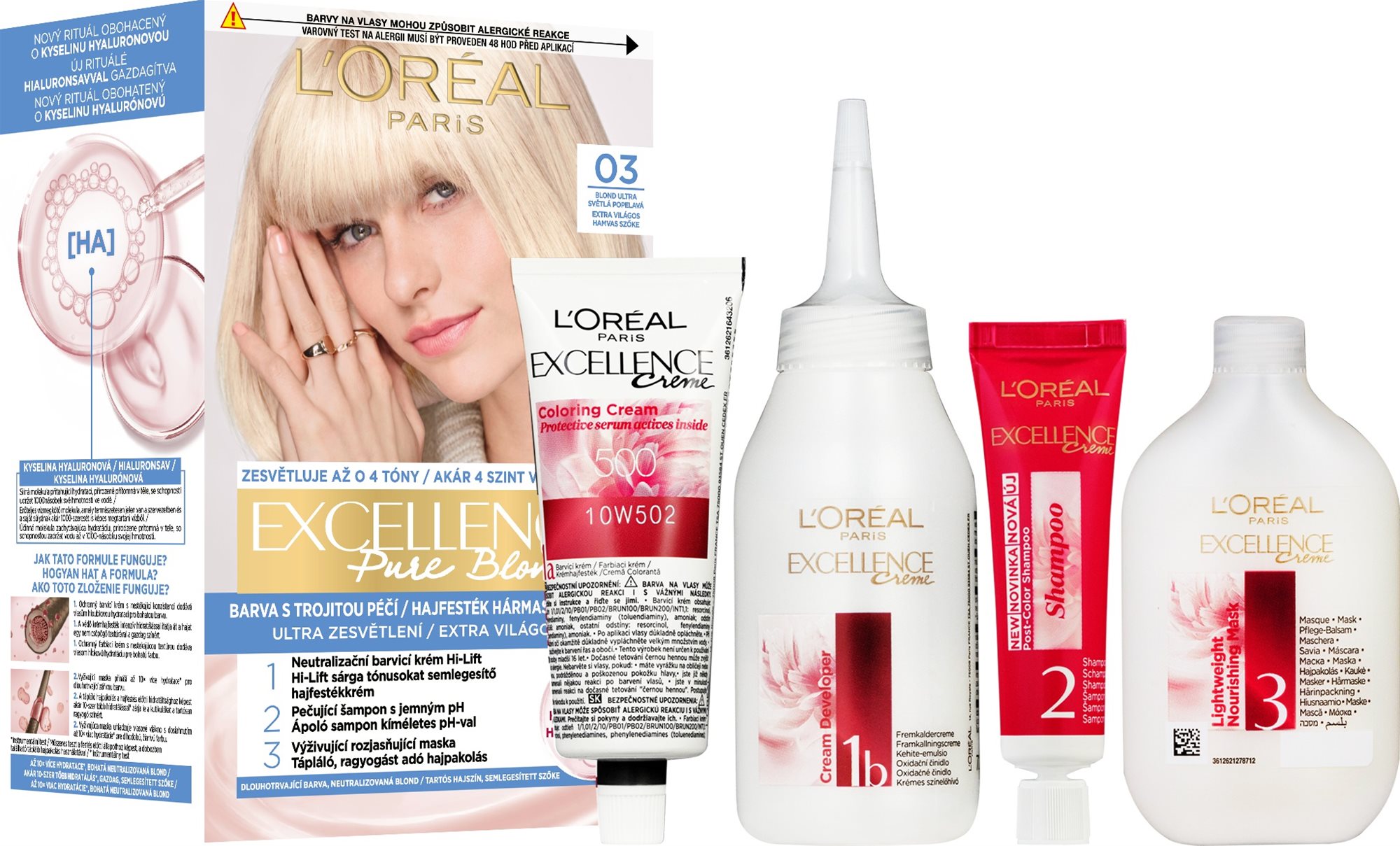 L'Oréal Paris Excellence Pure Blonde 03 Ultra svetlá popolavá blond...