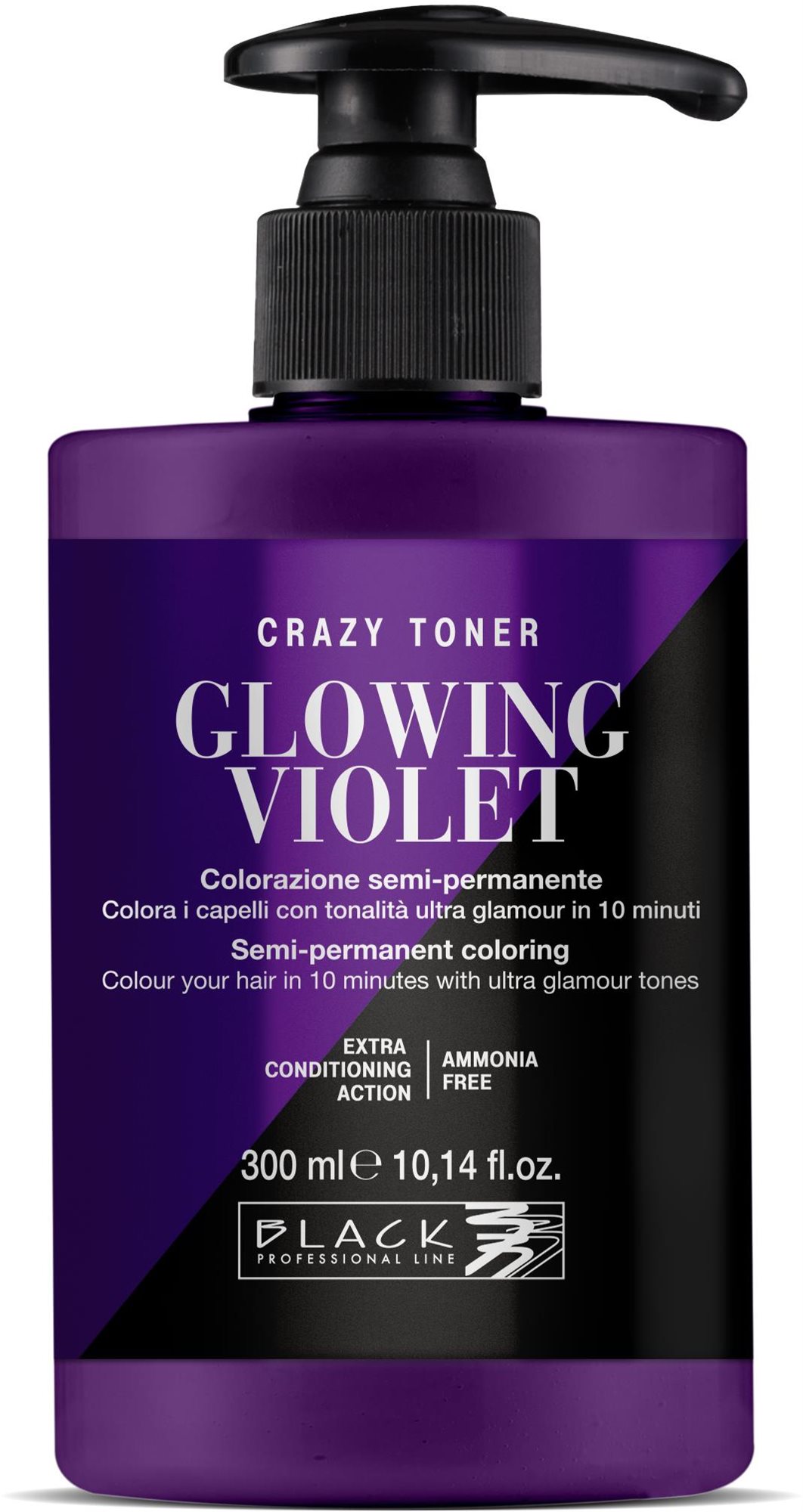BLACK PROFESSIONAL Farebný toner na vlasy Glowing Violet 300 ml...