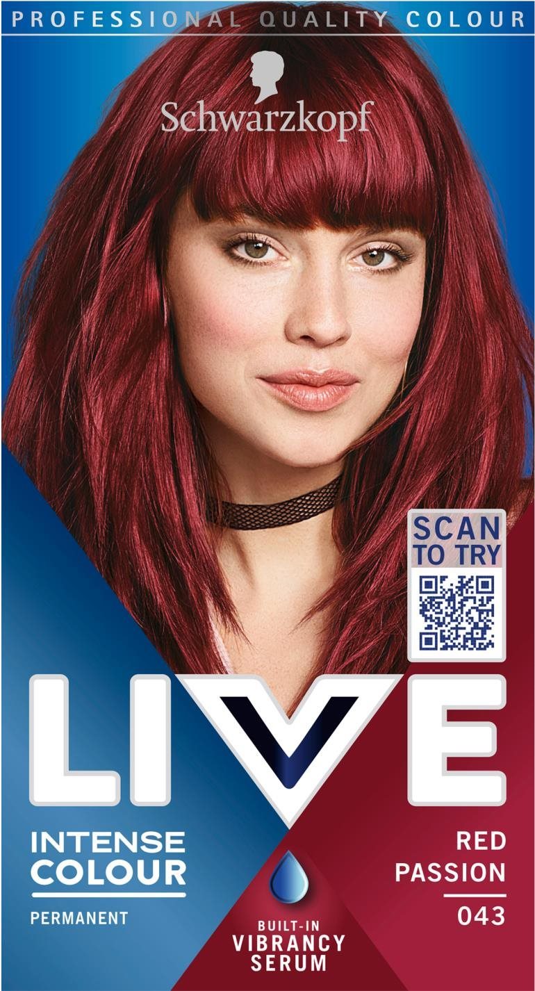 SCHWARZKOPF LIVE Intense Colour 043 Vášnivá červená 50 ml Farba na...