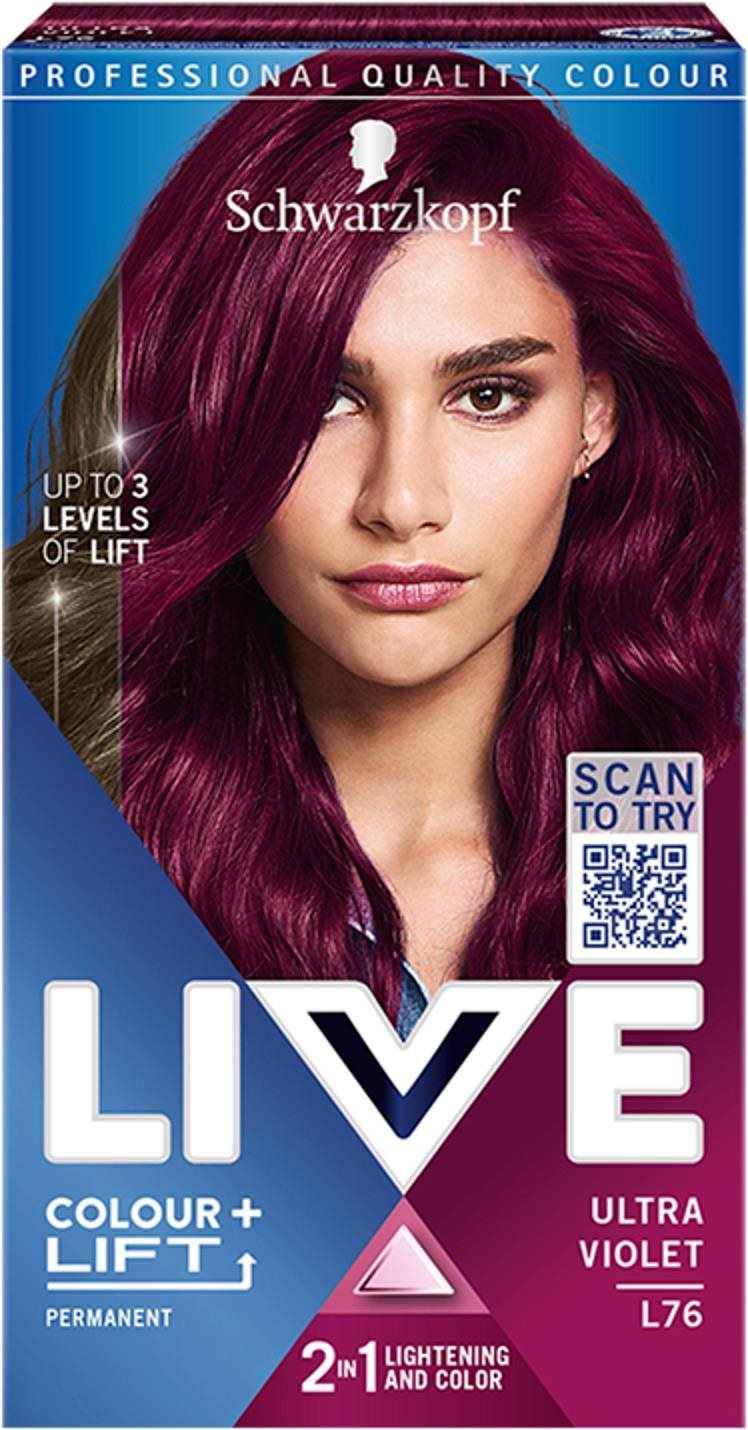 SCHWARZKOPF LIVE Colour + Lift L76 Ultra fialová 50 ml Farba na vlasy