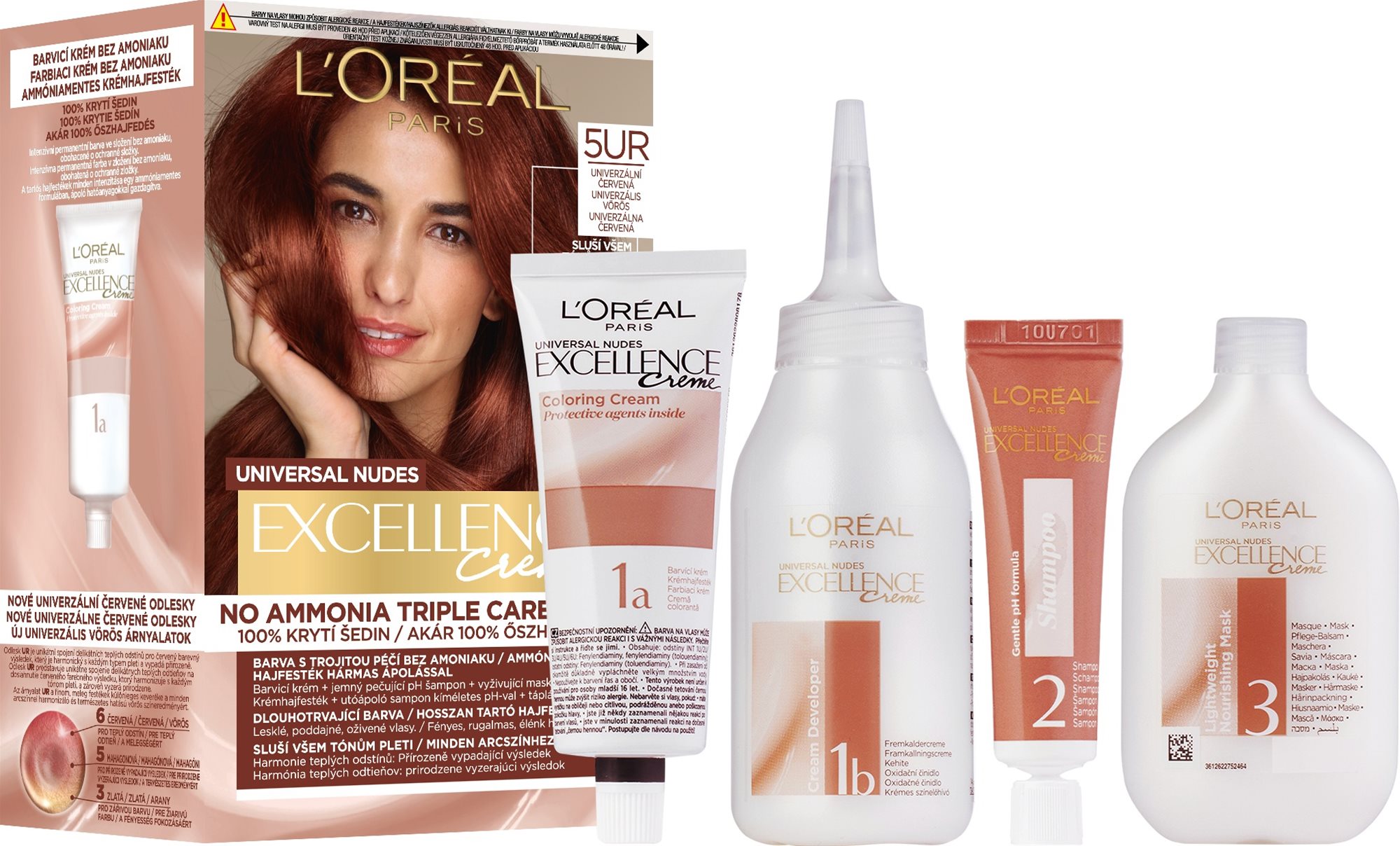 L'ORÉAL PARIS Excellence Universal Nudes 5UR Univerzálna červená...
