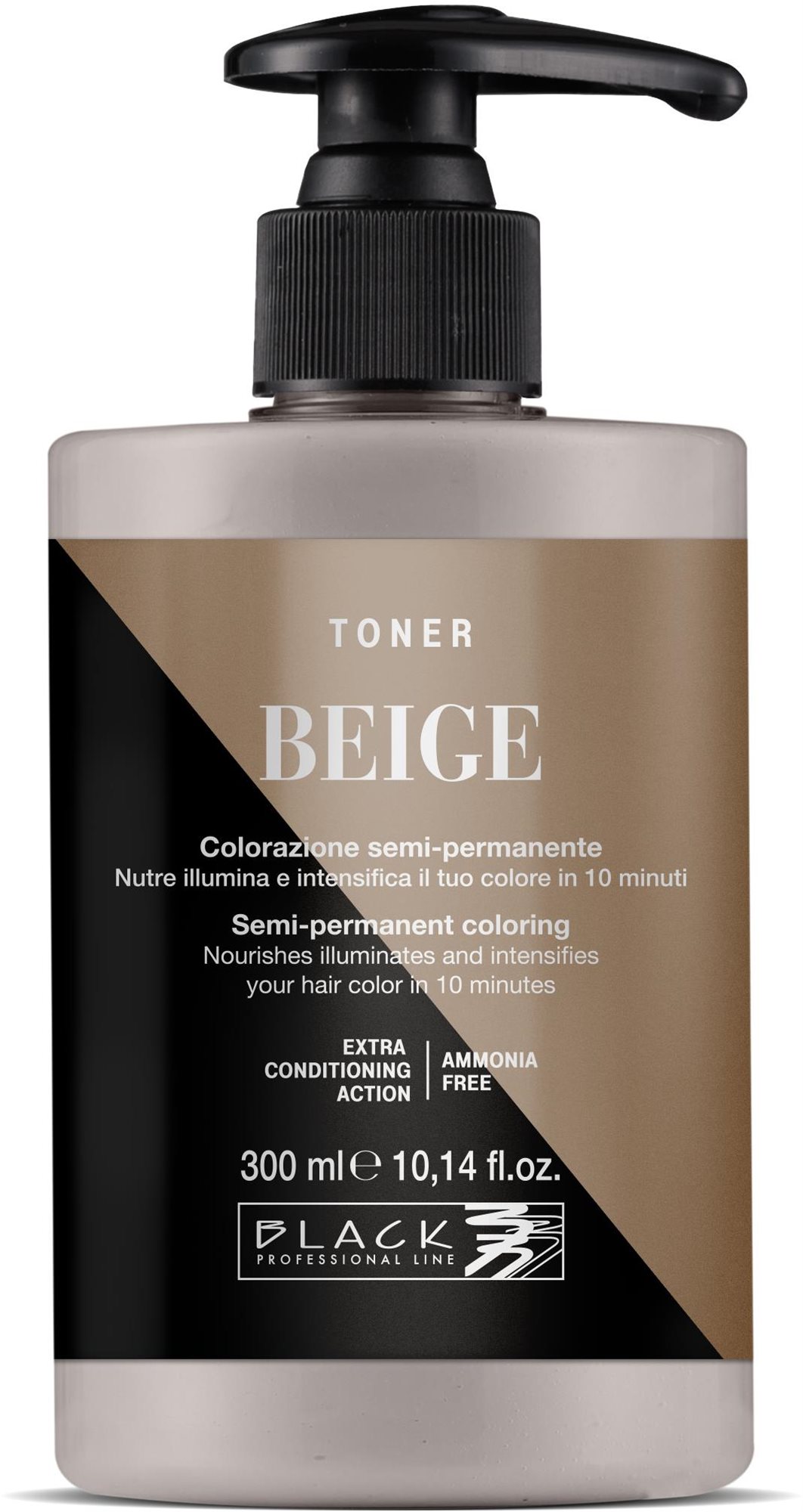 BLACK PROFESSIONAL Farebný toner na vlasy Beige 300 ml Oživovač farby