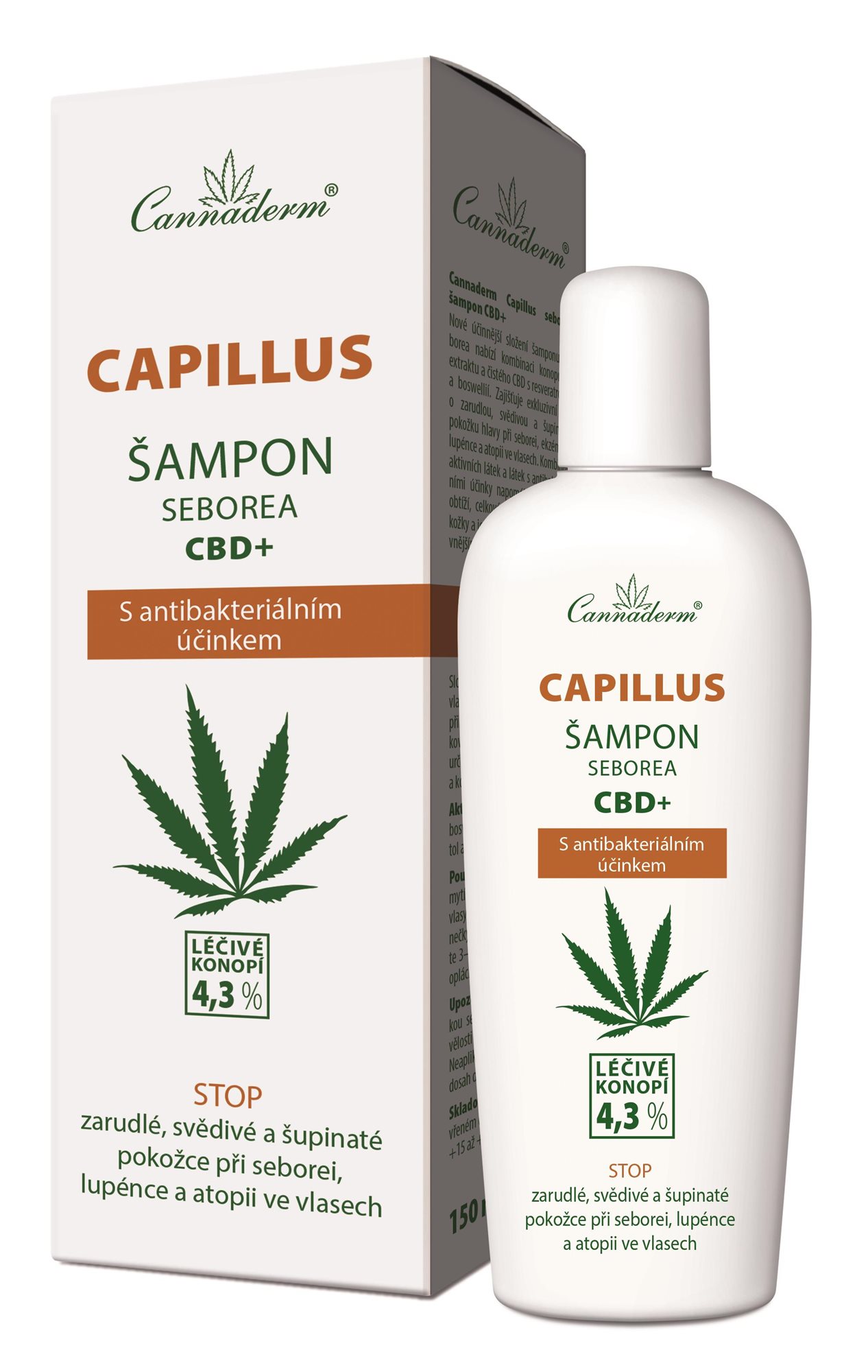 CANNADERM Capillus Seborea CBD+ Šampón 150 ml Šampón