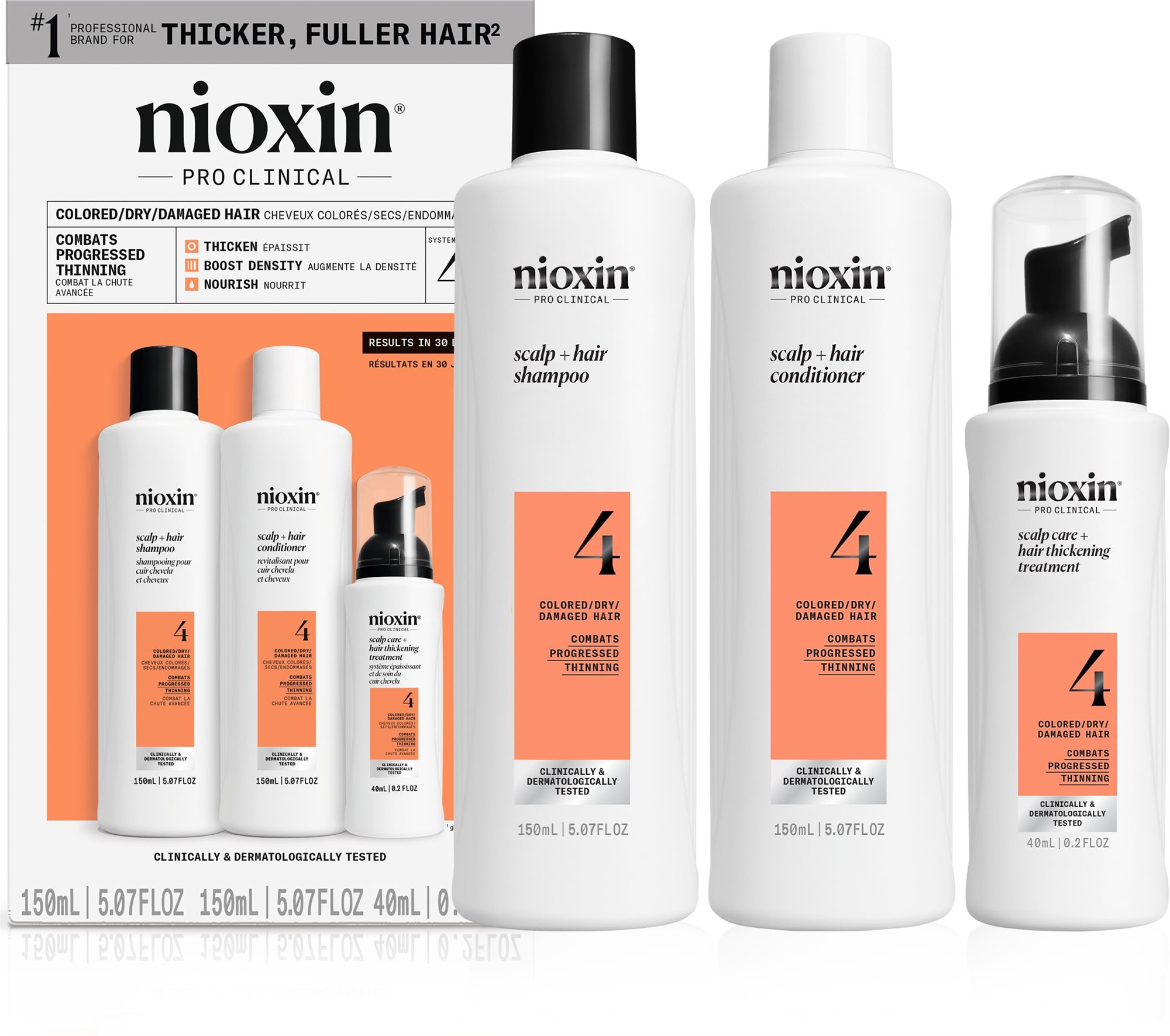 NIOXIN Kit System 4 for Colored Treated Hair, Trial Size 340ml...